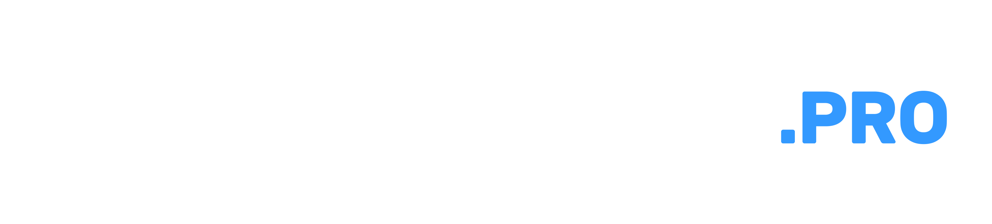 AthleticPeak Pro horizontal logo with white mark and wordmark and blue .PRO on black