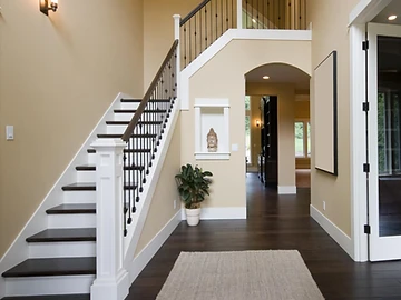 Entryway & Staircase painting project in Mercer Island, WA