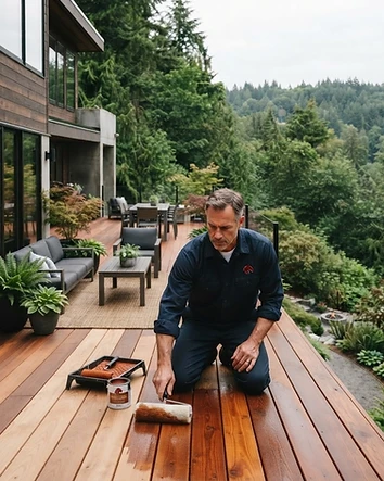 Deck & Fence Staining services in Seattle by RedHorse Painting Co.