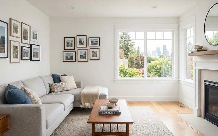 After professional interior painting transformation by RedHorse Painting in Seattle
