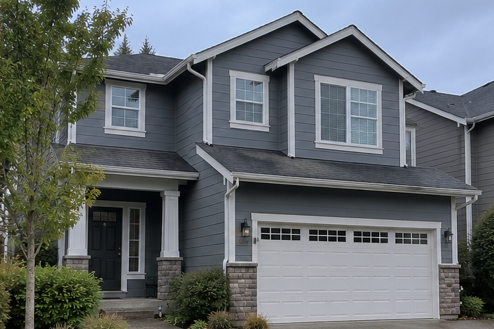 Exterior Painting before and after by RedHorse Painting Co.