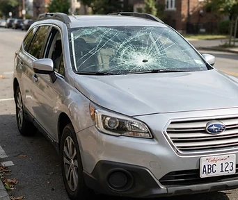 Before: Windshield Replacement