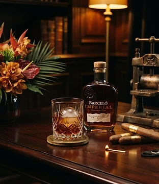 Dominican luxury culture — aged rum, hand-rolled cigars, and tropical elegance