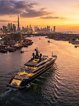 Superyacht at Dubai Creek