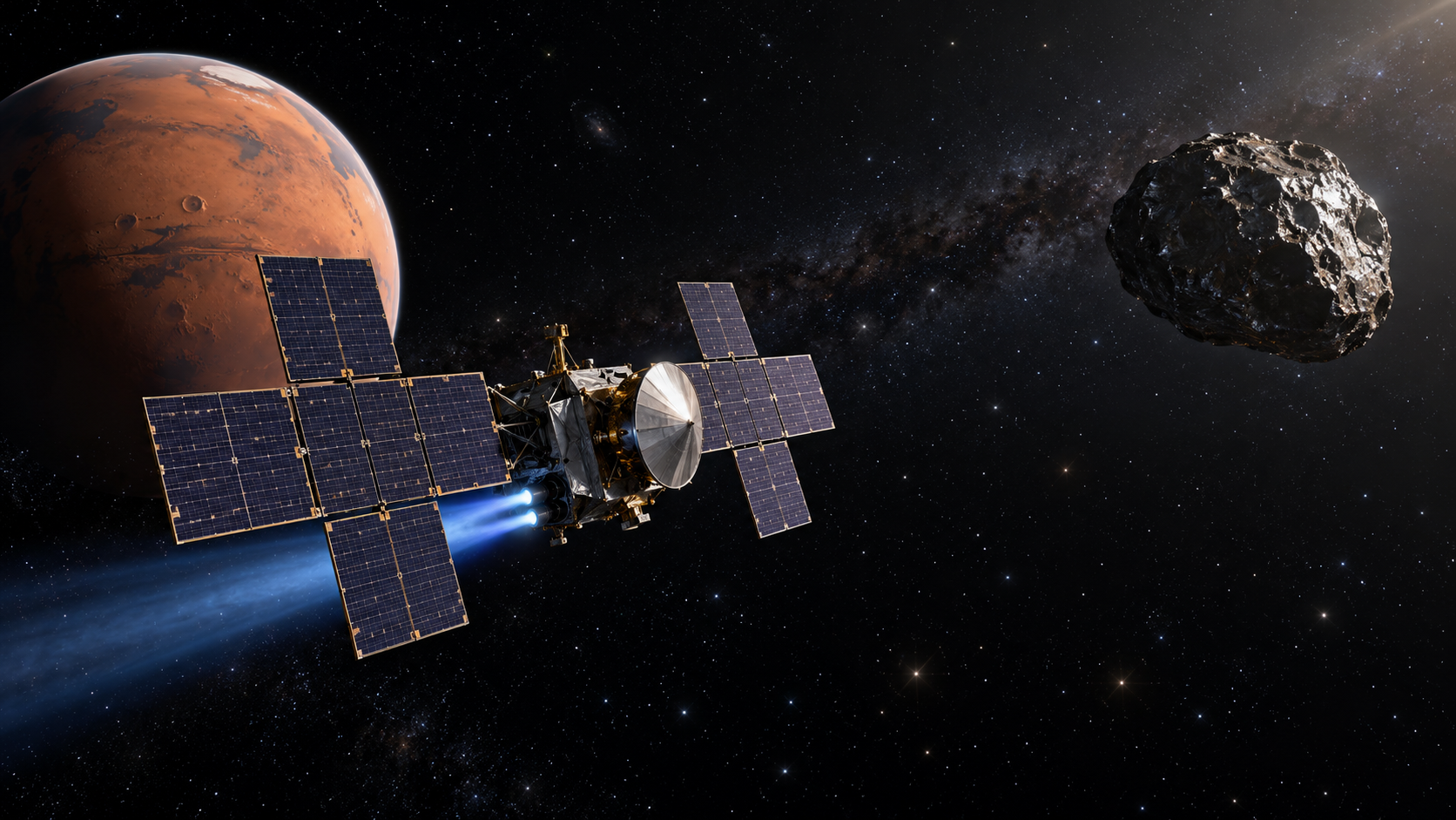 Psyche: μετά τον Άρη, η NASA επιταχύνει προς τον μεταλλικό αστεροειδή