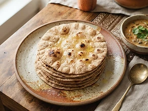 Roti flatbread served at X On Earth