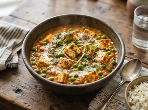 Mutter Paneer curry served at X On Earth
