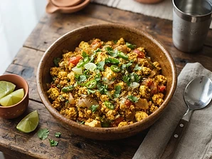 Paneer Bhurji scrambled paneer served at X On Earth