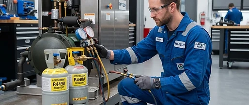 Kältemittel-Recycling und R32-Aufbereitung bei Daikin