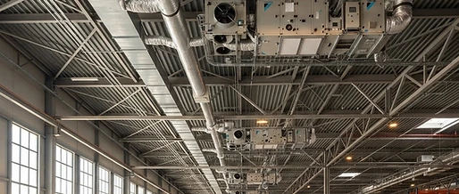 Daikin Hallenheizung mit R32 Rooftops und Frischluft