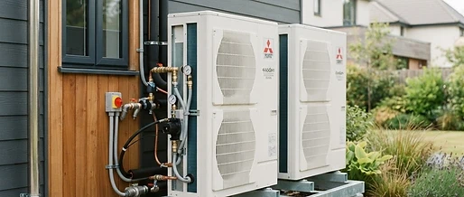 Ecodan Wärmepumpen im Mehrfamilienhaus: Kaskadenlösung
