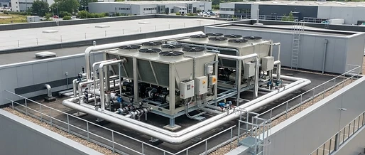 Effiziente Hallenkühlung mit Inverter-Kaltwassersätzen