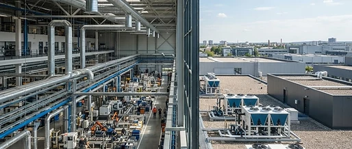 Hallenkühlung mit R290-Kaltwassersätzen und Freikühlung