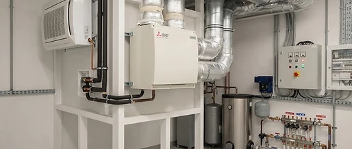 Klimakonzepte mit Enthalpie-Rückgewinnung: Wie Mitsubishi Electric Lossnay und Inverter-Splitsysteme zur GEG-konformen Raumlufttechnik verknüpft