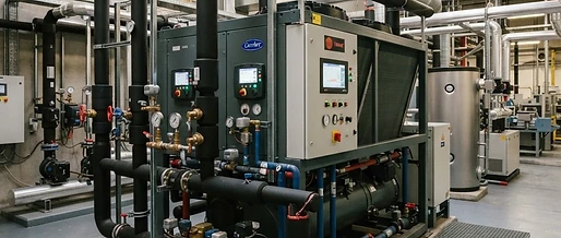 Dekarbonisierung von Hallengebäuden durch industrielle Großwärmepumpen
