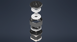 Cycloidal Drive CAD render 1