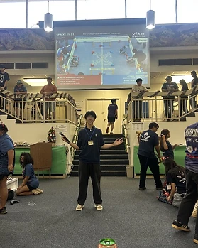 Jesse MCing the VEX tournament