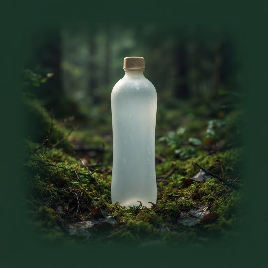 The Natural Bottle on a mossy forest floor