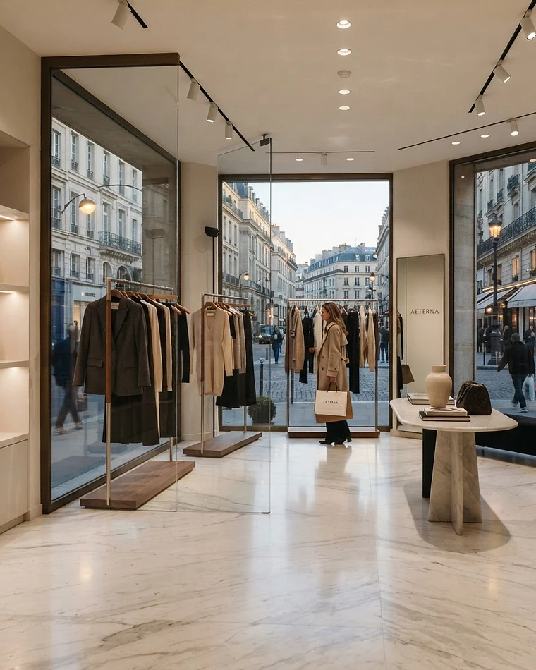 Parete divisoria per showroom