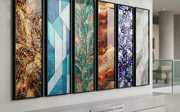 Vetro decorativo: texture e serigrafie
