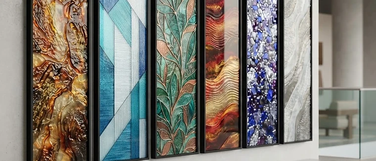 Vetro decorativo: texture e serigrafie