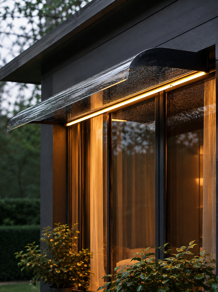 Pensilina con illuminazione LED