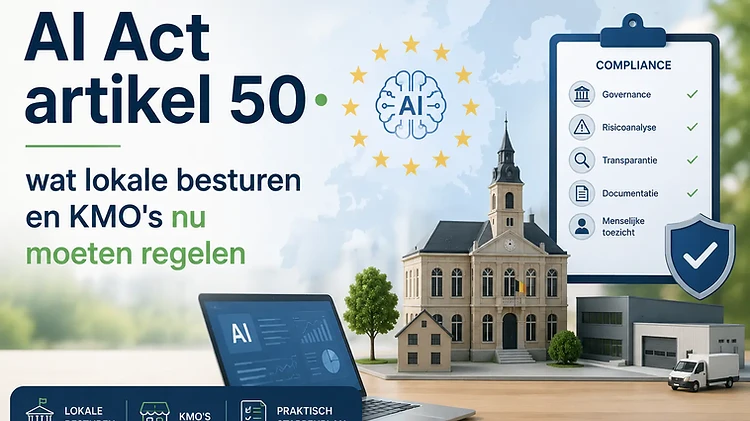 AI Act artikel 50 · wat lokale besturen en KMO's nu moeten regelen