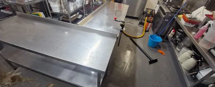 Kitchen Deep Cleaning — condition found before cleaning by Extract Compliance Ltd