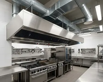 Commercial kitchen extraction system and ductwork