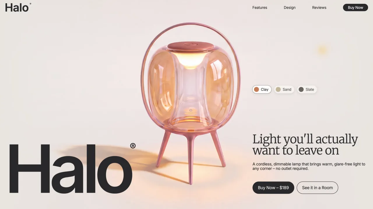 Product Landing Page template preview