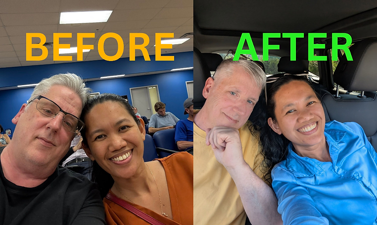 Eric and Kathleen — before and after their lifestyle transformation