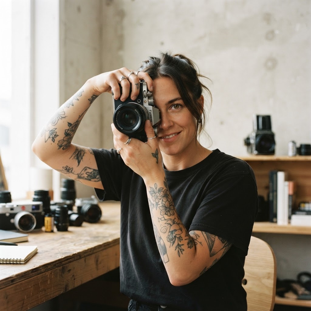 Produção fotográfica editorial com pessoas reais numa empresa