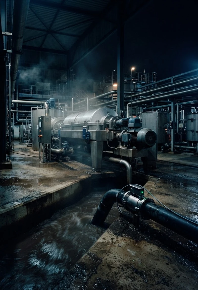 Sludge dewatering centrate channel with inline monitoring instrumentation