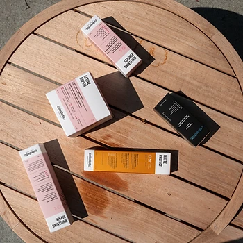 Celestetic routine, flatlay van de content day