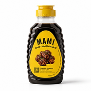 MAMI squeeze bottle — ribbed bottle with yellow flip-top cap