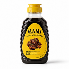 MAMI squeeze bottle — ribbed bottle with yellow flip-top cap