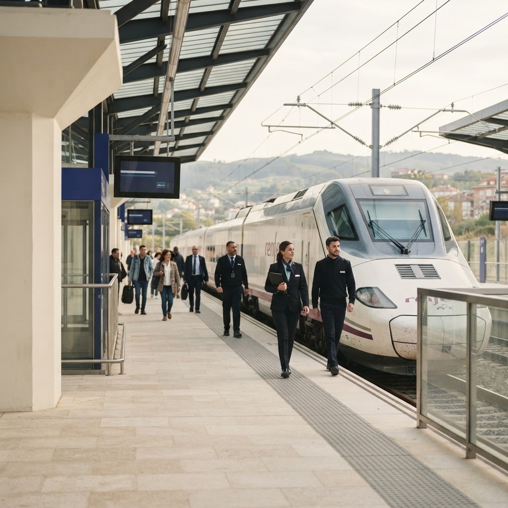 Fotografía de contexto: infraestructura de transporte y estación moderna.