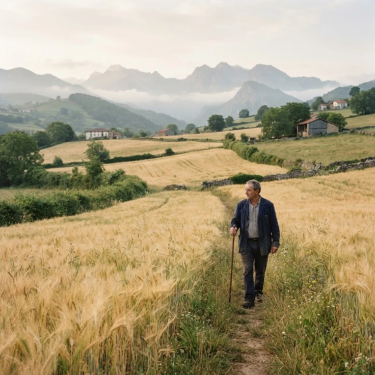 Fotografía de contexto: paisaje agrícola en el rural español.