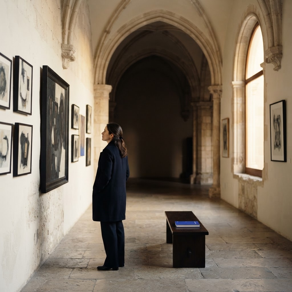 Fotografía de contexto: sala de exposición cultural en un edificio histórico.