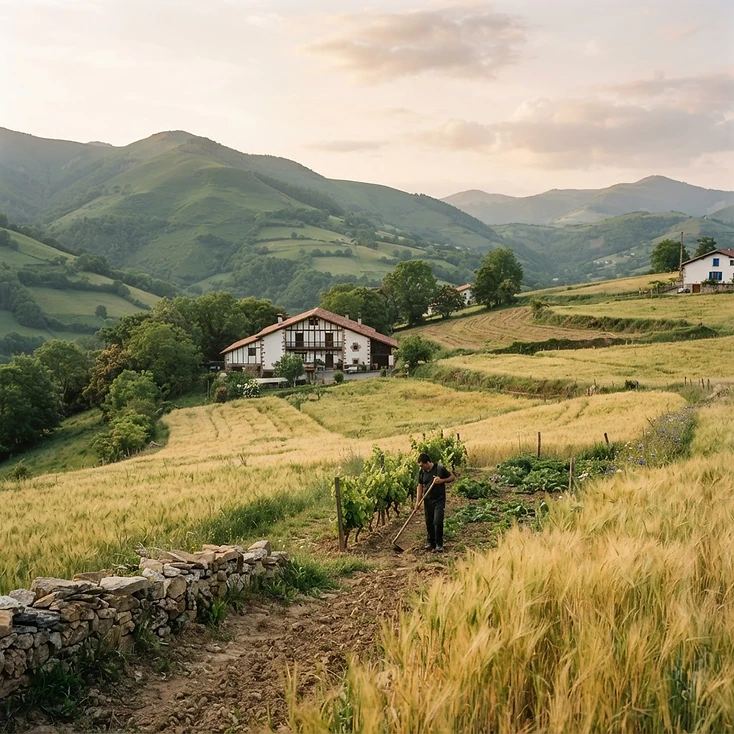 Fotografía de contexto: paisaje agrícola en el rural español.