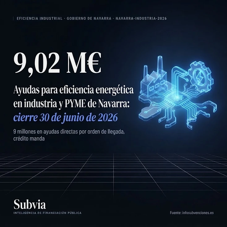 Imagen editorial del artículo: Navarra paga parte de tu factura de luz por adelantado: 9 millones para que la industria gaste menos energía