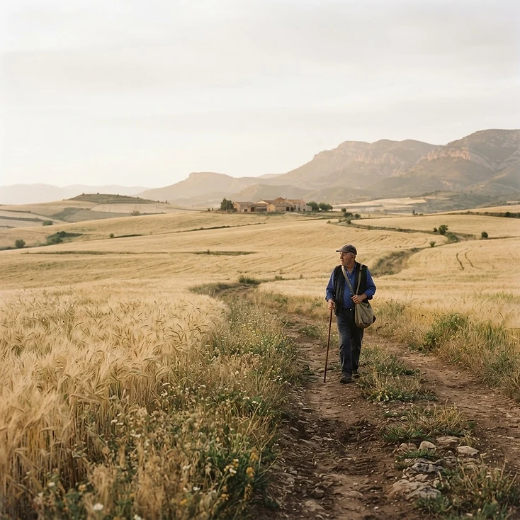Fotografía de contexto: paisaje agrícola en el rural español.