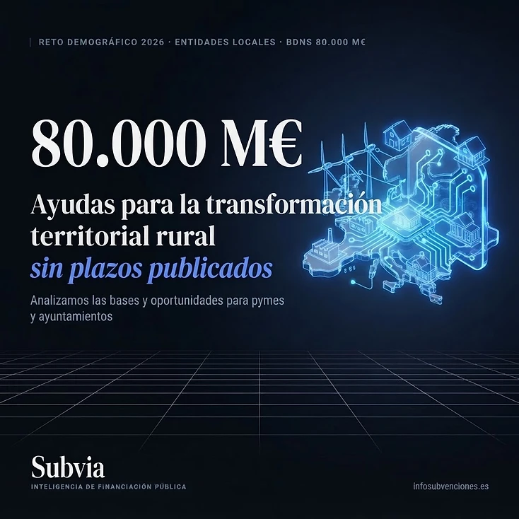 Imagen editorial del artículo: Reto demográfico 2026: la convocatoria para entidades locales que abre oportunidades a pymes del medio rural