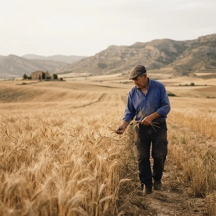 Fotografía de contexto: paisaje agrícola en el rural español.