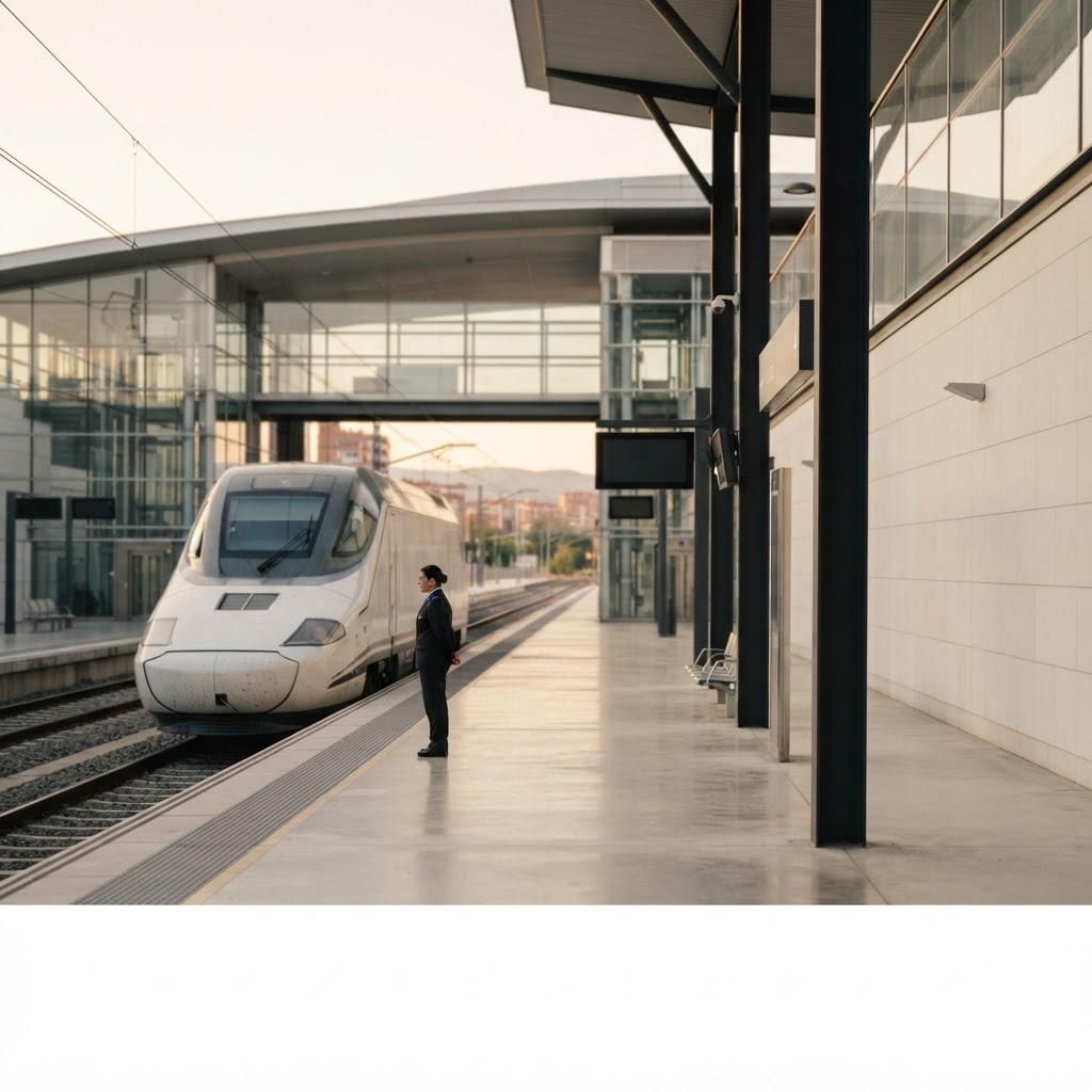 Fotografía de contexto: infraestructura de transporte y estación moderna.