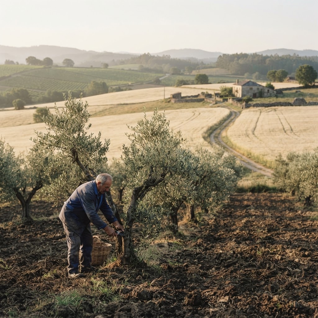 Fotografía de contexto: paisaje agrícola en el rural español.