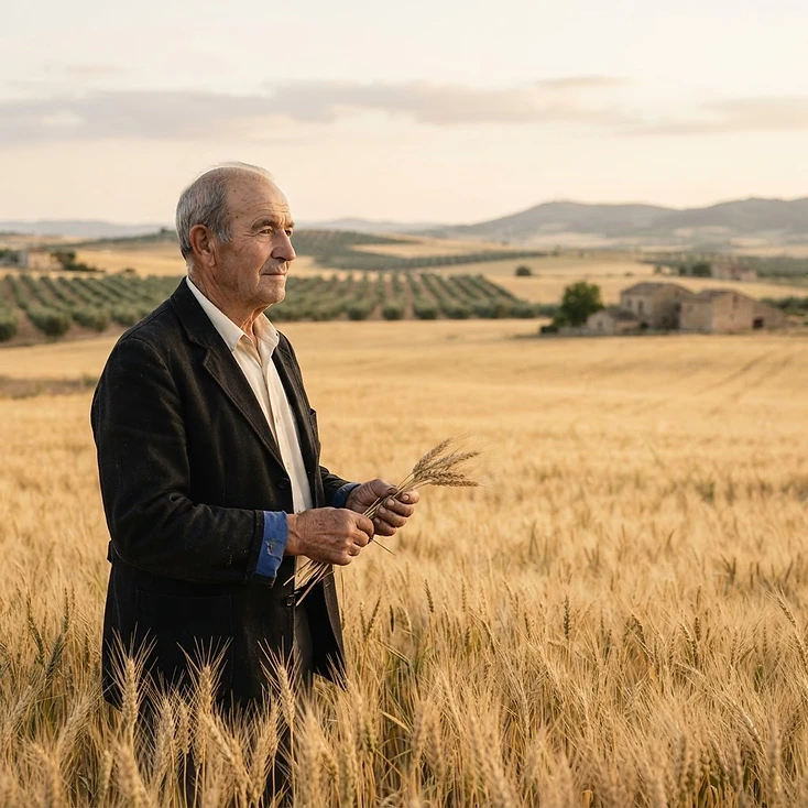 Fotografía de contexto: paisaje agrícola en el rural español.