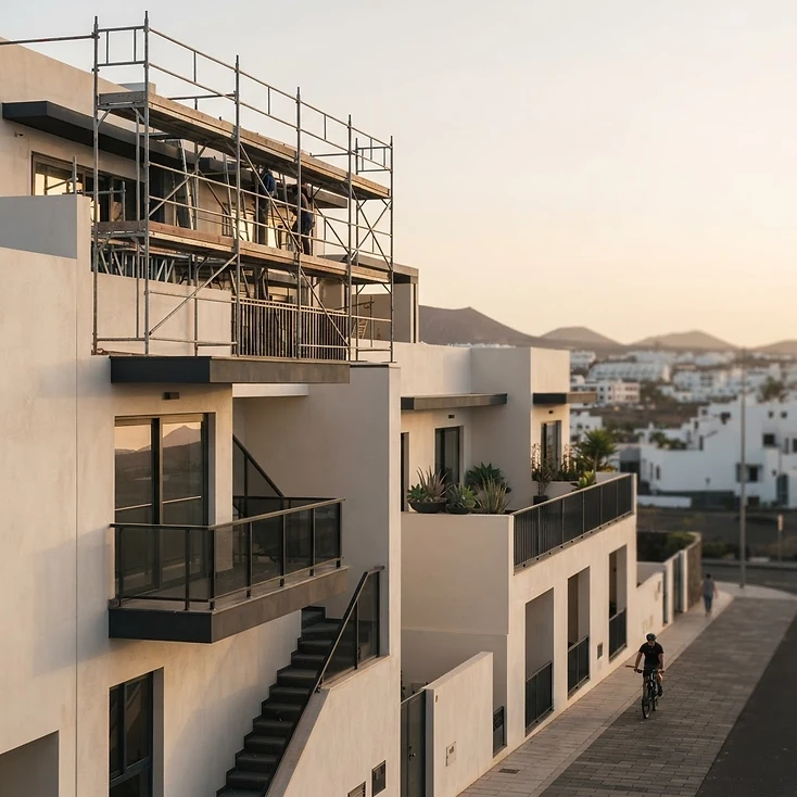 Fotografía de contexto: edificio residencial moderno en una ciudad española.