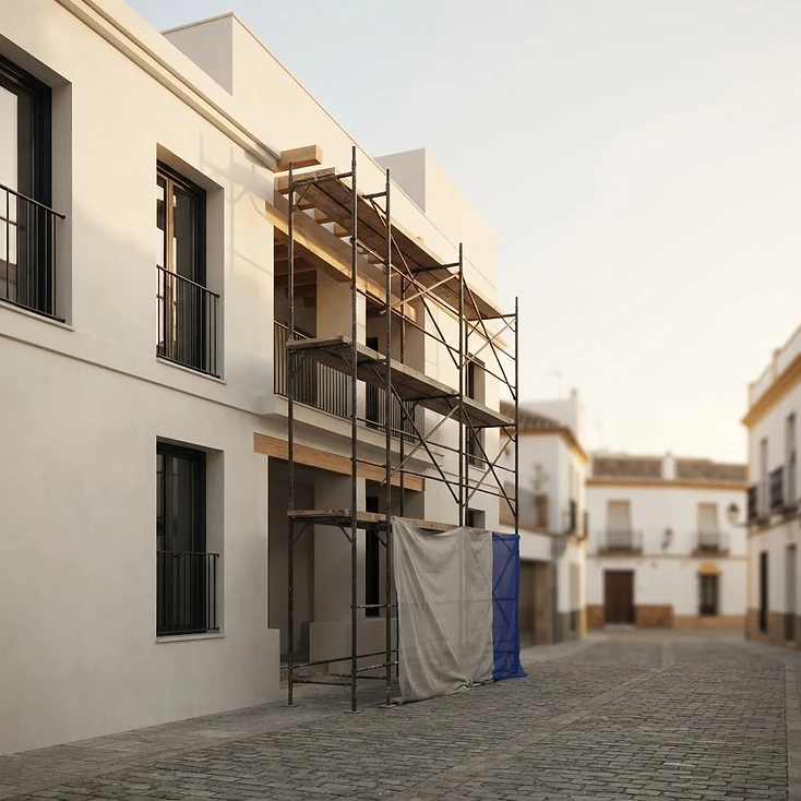 Fotografía de contexto: edificio residencial moderno en una ciudad española.