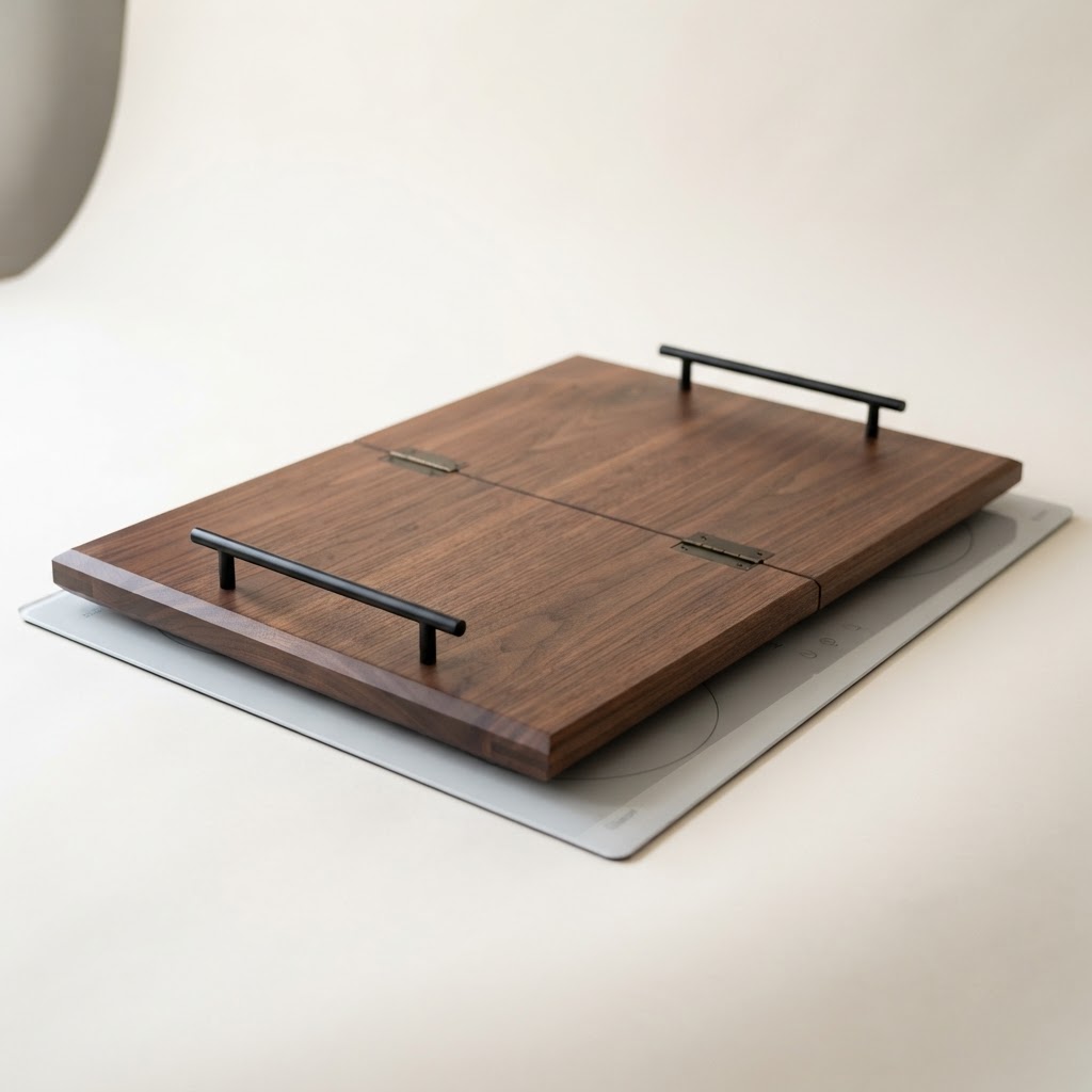 Walnut Stove Cover & Countertop Riser